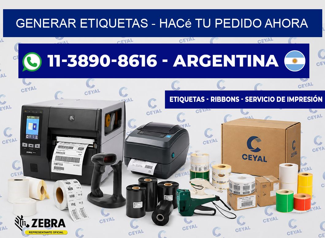 GENERAR ETIQUETAS - Hacé tu pedido ahora