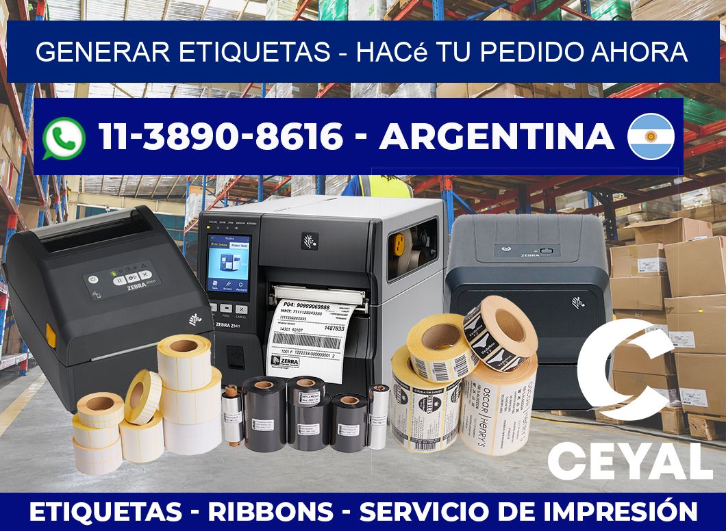 GENERAR ETIQUETAS – Hacé tu pedido ahora