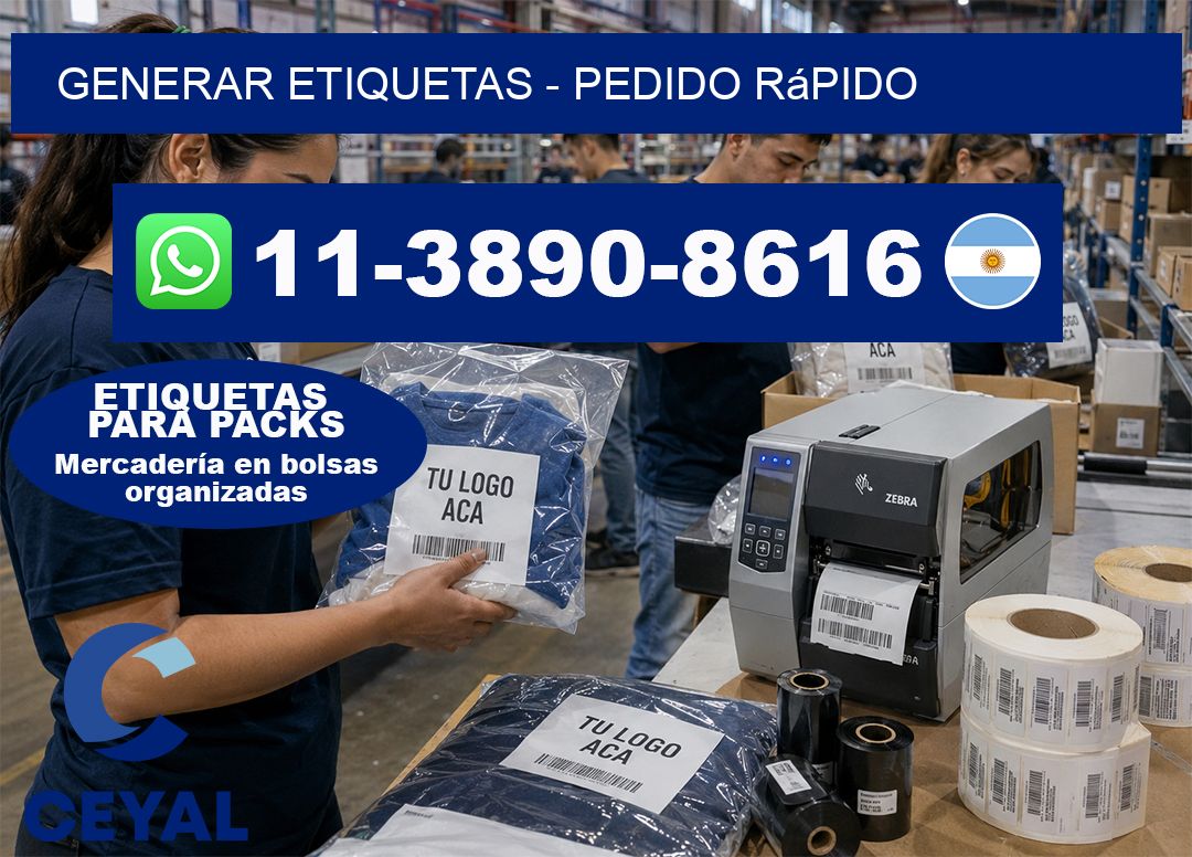 GENERAR ETIQUETAS - Pedido rápido