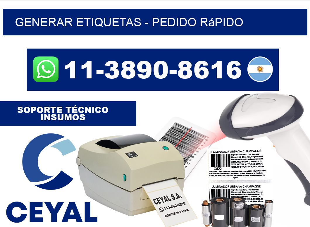 GENERAR ETIQUETAS - Pedido rápido