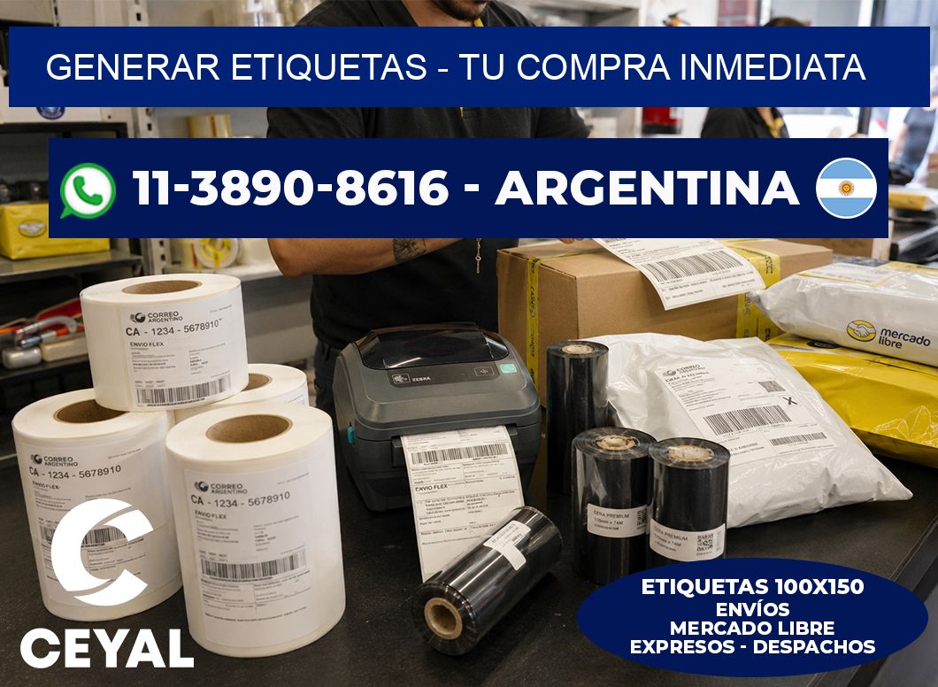 GENERAR ETIQUETAS - Tu compra inmediata