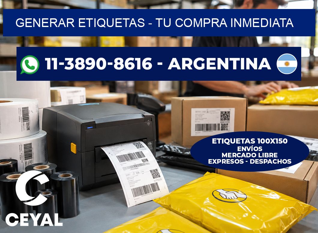 GENERAR ETIQUETAS - Tu compra inmediata