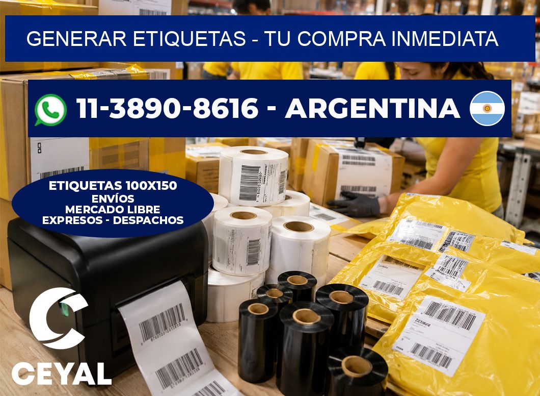 GENERAR ETIQUETAS - Tu compra inmediata