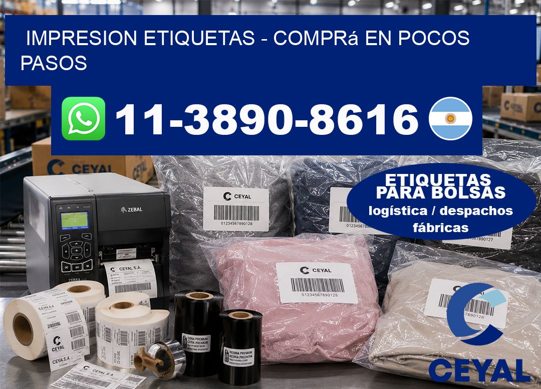 IMPRESION ETIQUETAS – Comprá en pocos pasos