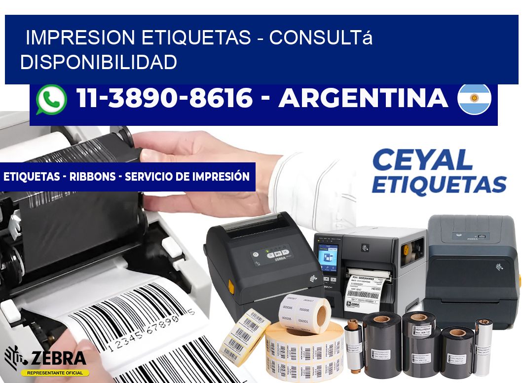 IMPRESION ETIQUETAS - Consultá disponibilidad