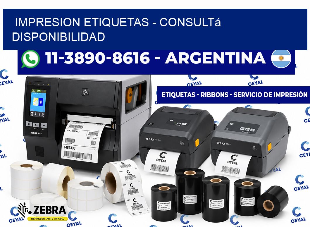 IMPRESION ETIQUETAS - Consultá disponibilidad