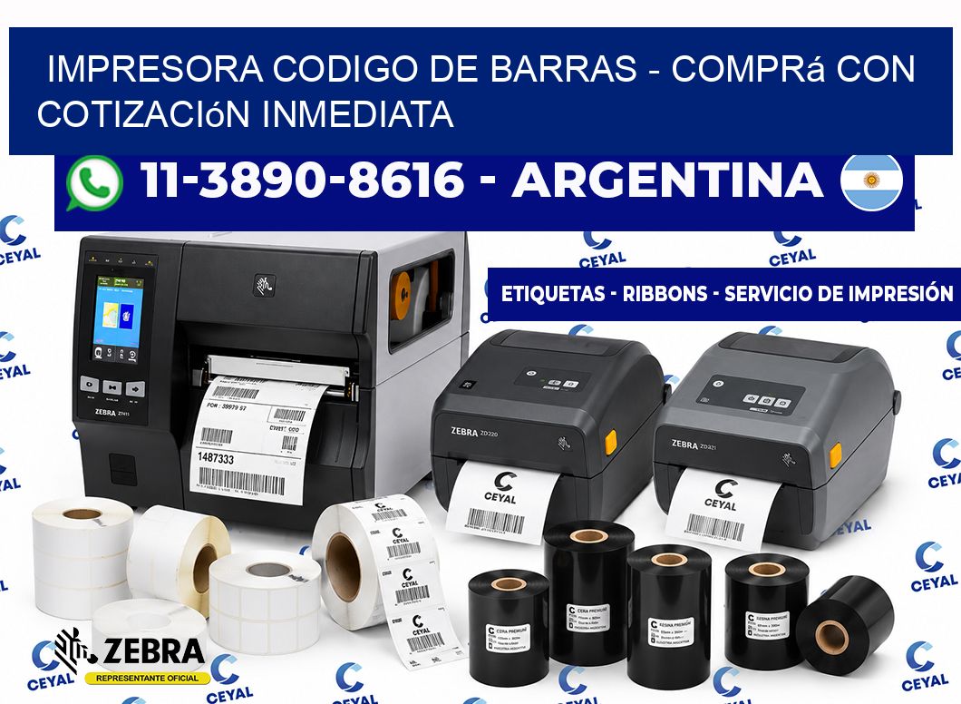 IMPRESORA CODIGO DE BARRAS - Comprá con cotización inmediata