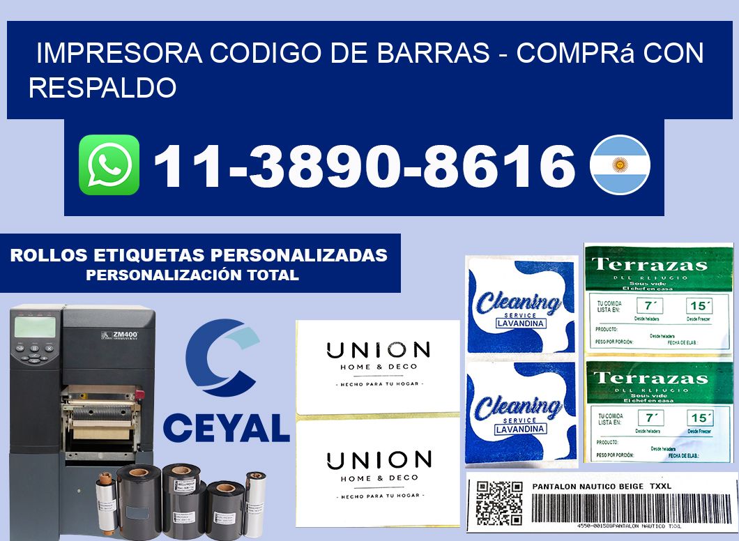 IMPRESORA CODIGO DE BARRAS - Comprá con respaldo
