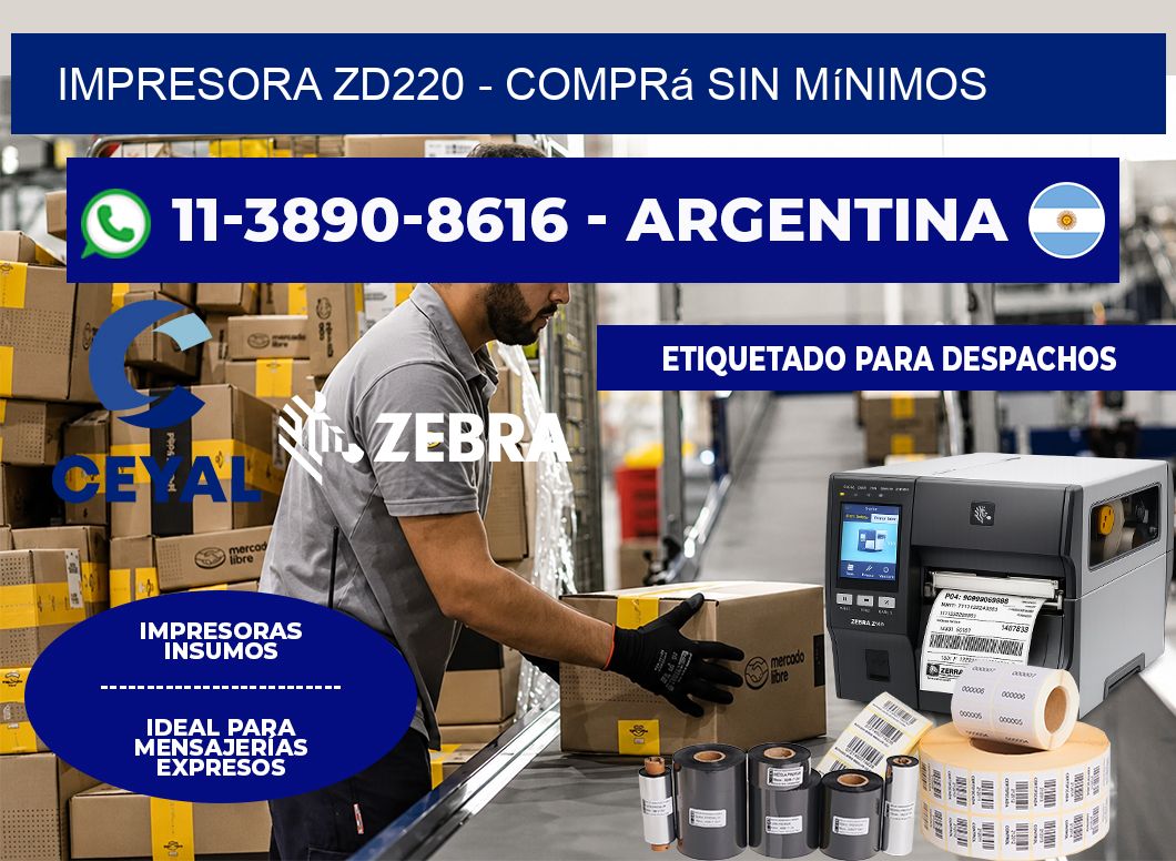 IMPRESORA ZD220 - Comprá sin mínimos