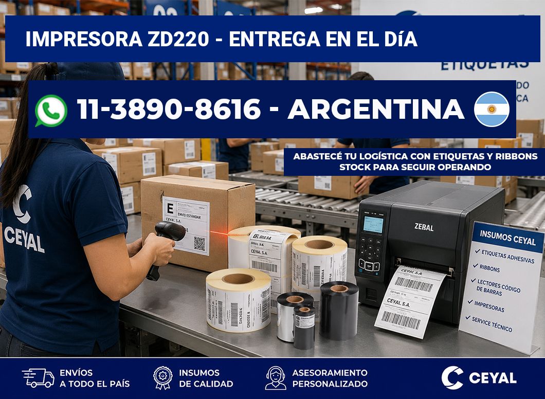 IMPRESORA ZD220 - Entrega en el día