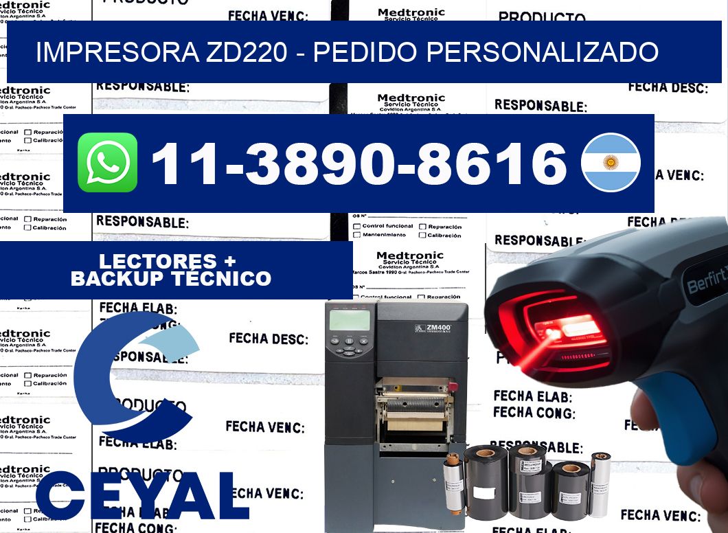 IMPRESORA ZD220 - Pedido personalizado
