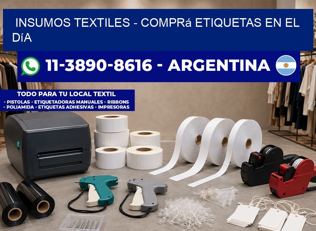 INSUMOS TEXTILES - Comprá etiquetas en el día