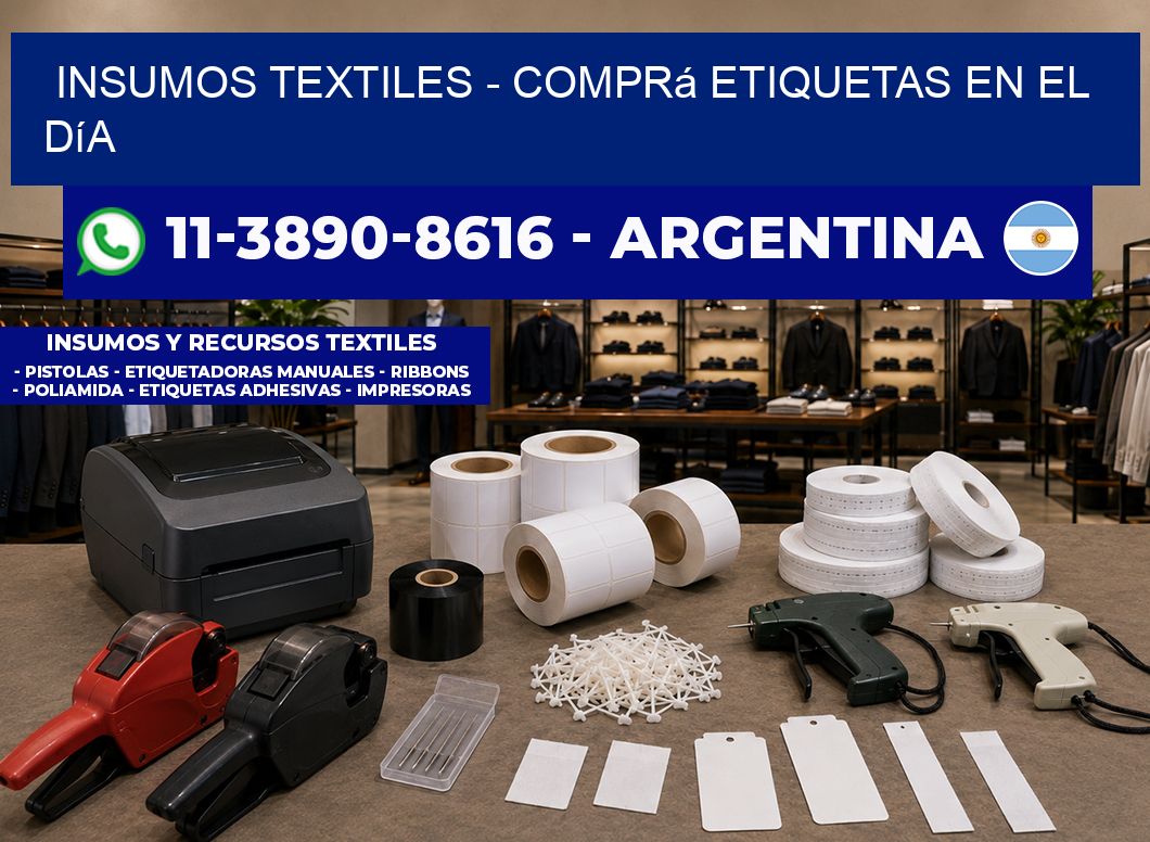 INSUMOS TEXTILES - Comprá etiquetas en el día