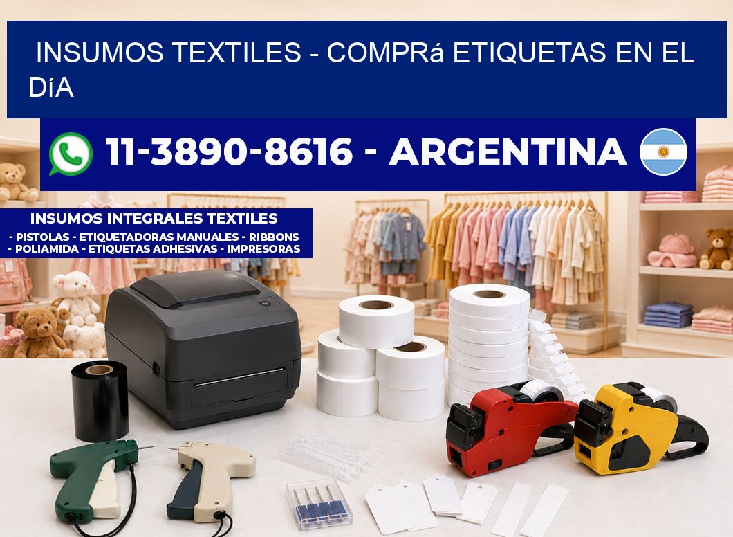INSUMOS TEXTILES – Comprá etiquetas en el día