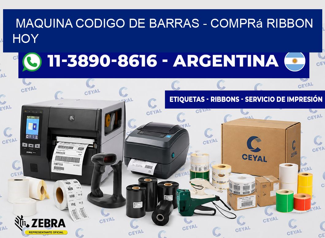 MAQUINA CODIGO DE BARRAS - Comprá ribbon hoy