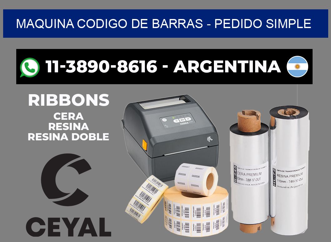 MAQUINA CODIGO DE BARRAS - Pedido simple