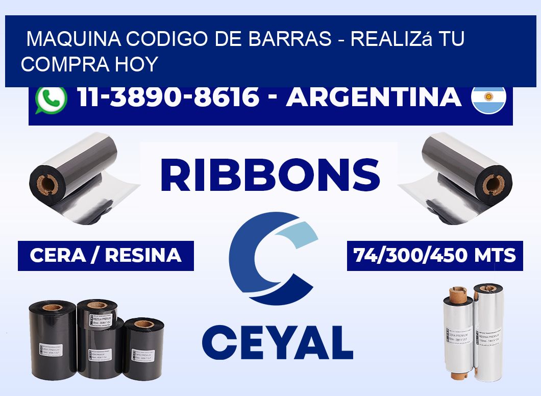 MAQUINA CODIGO DE BARRAS - Realizá tu compra hoy