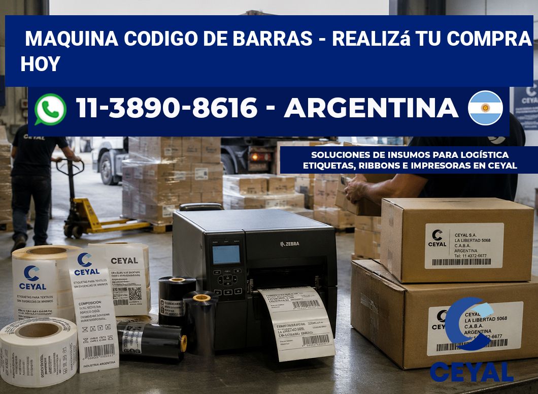 MAQUINA CODIGO DE BARRAS – Realizá tu compra hoy