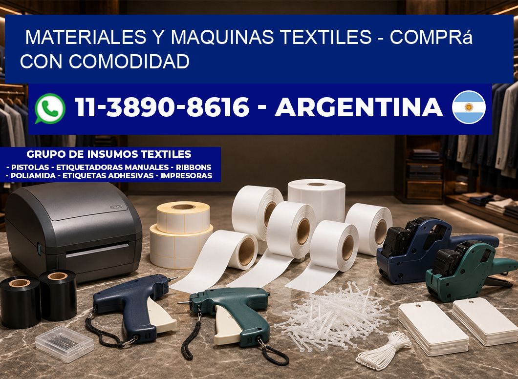 MATERIALES Y MAQUINAS TEXTILES - Comprá con comodidad