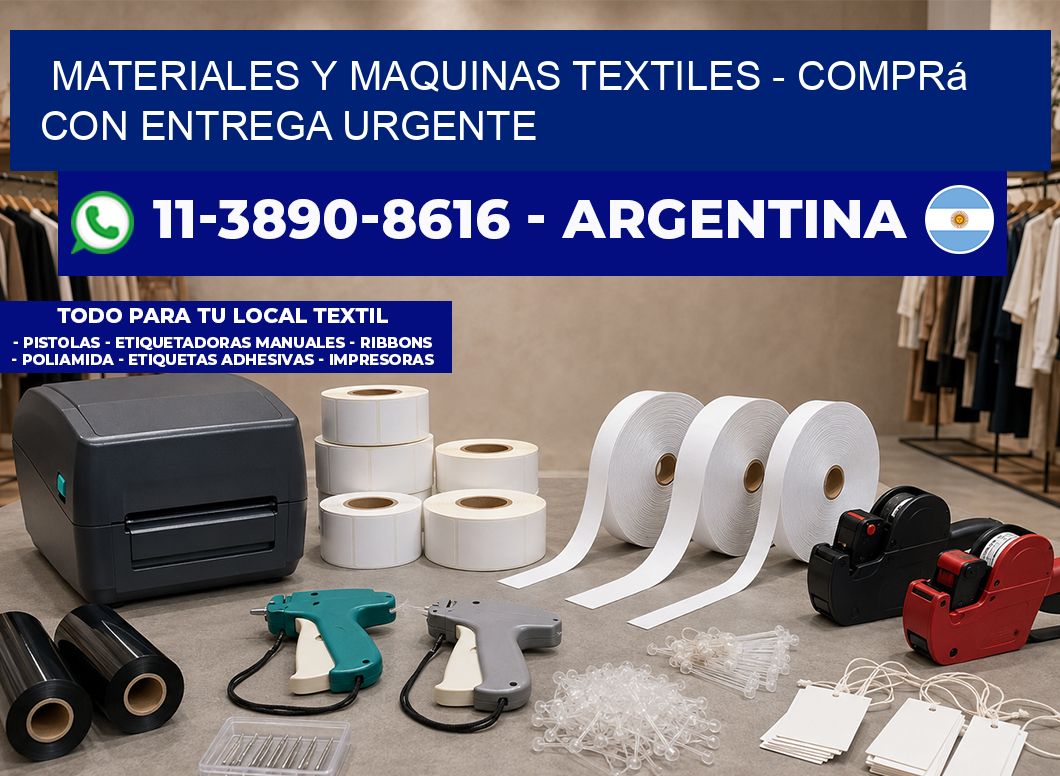 MATERIALES Y MAQUINAS TEXTILES - Comprá con entrega urgente