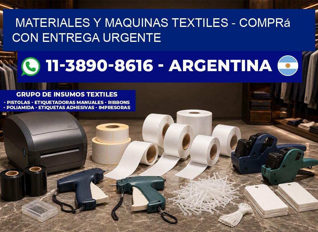 MATERIALES Y MAQUINAS TEXTILES – Comprá con entrega urgente