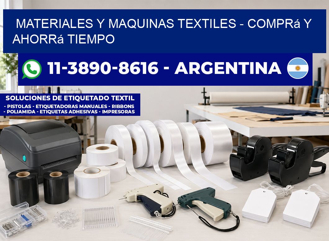 MATERIALES Y MAQUINAS TEXTILES - Comprá y ahorrá tiempo