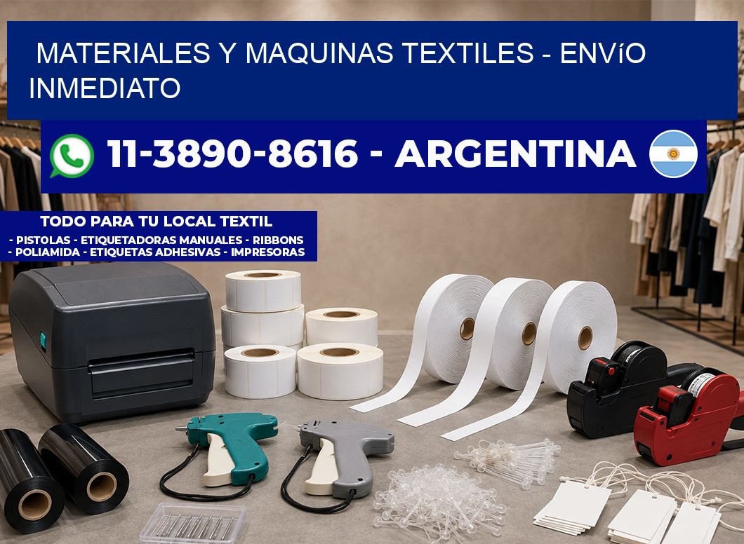 MATERIALES Y MAQUINAS TEXTILES - Envío inmediato