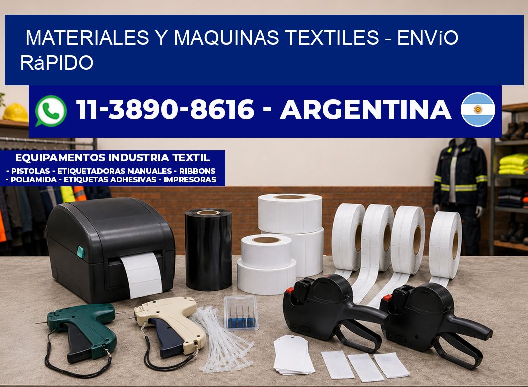 MATERIALES Y MAQUINAS TEXTILES - Envío rápido