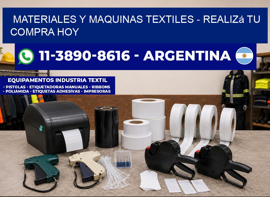 MATERIALES Y MAQUINAS TEXTILES - Realizá tu compra hoy