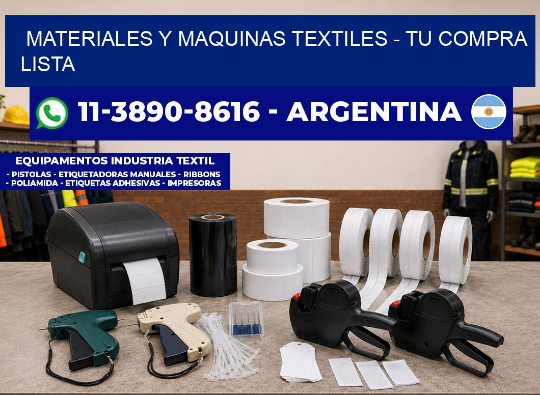 MATERIALES Y MAQUINAS TEXTILES - Tu compra lista