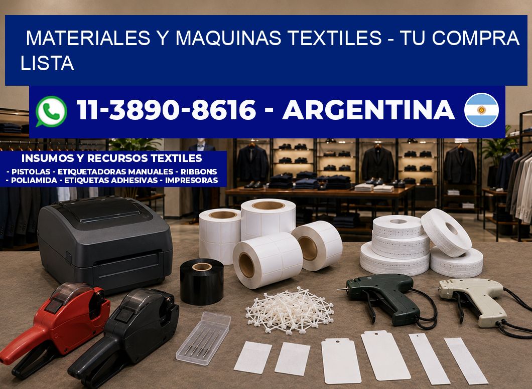 MATERIALES Y MAQUINAS TEXTILES - Tu compra lista