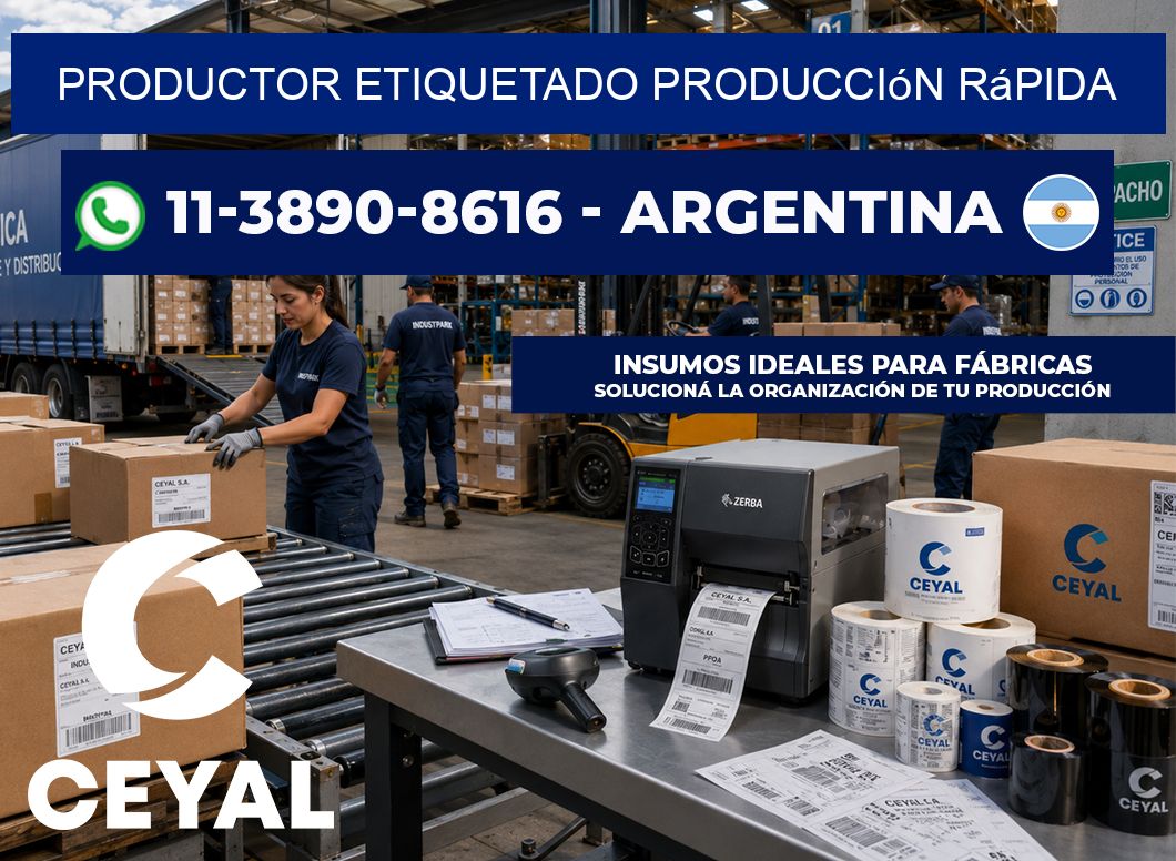 PRODUCTOR ETIQUETADO Producción rápida