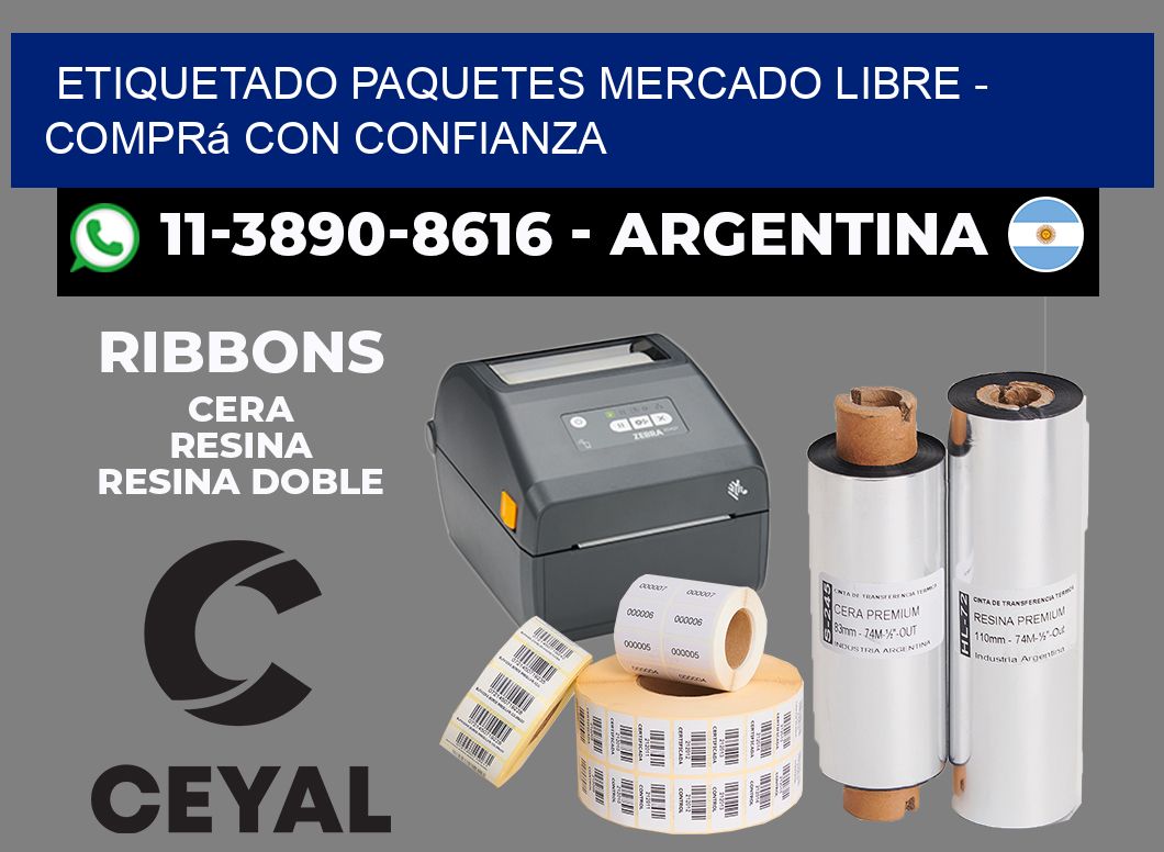 etiquetado paquetes mercado libre - Comprá con confianza