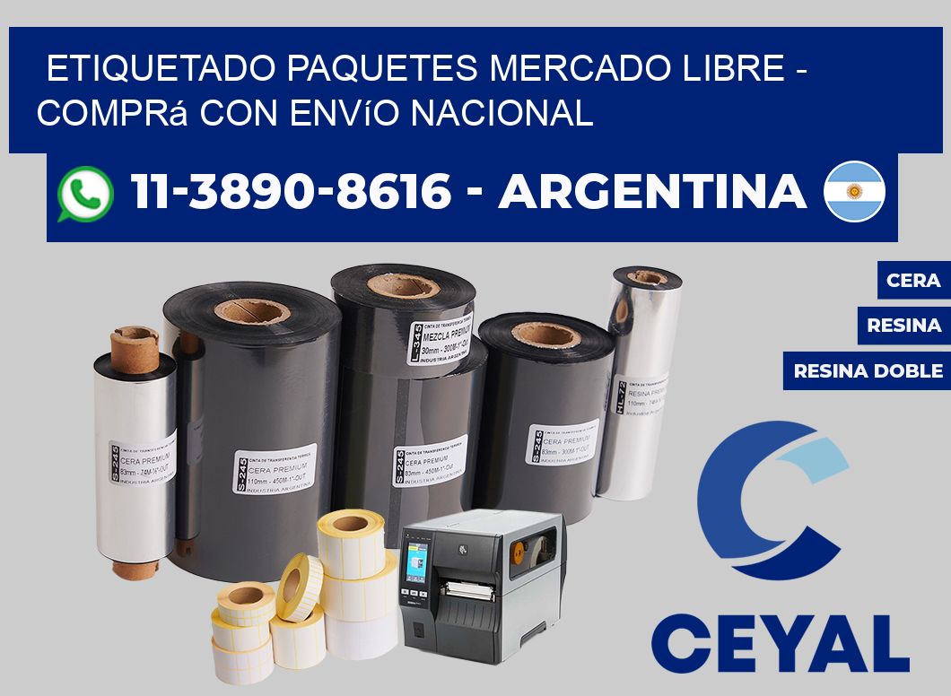 etiquetado paquetes mercado libre - Comprá con envío nacional