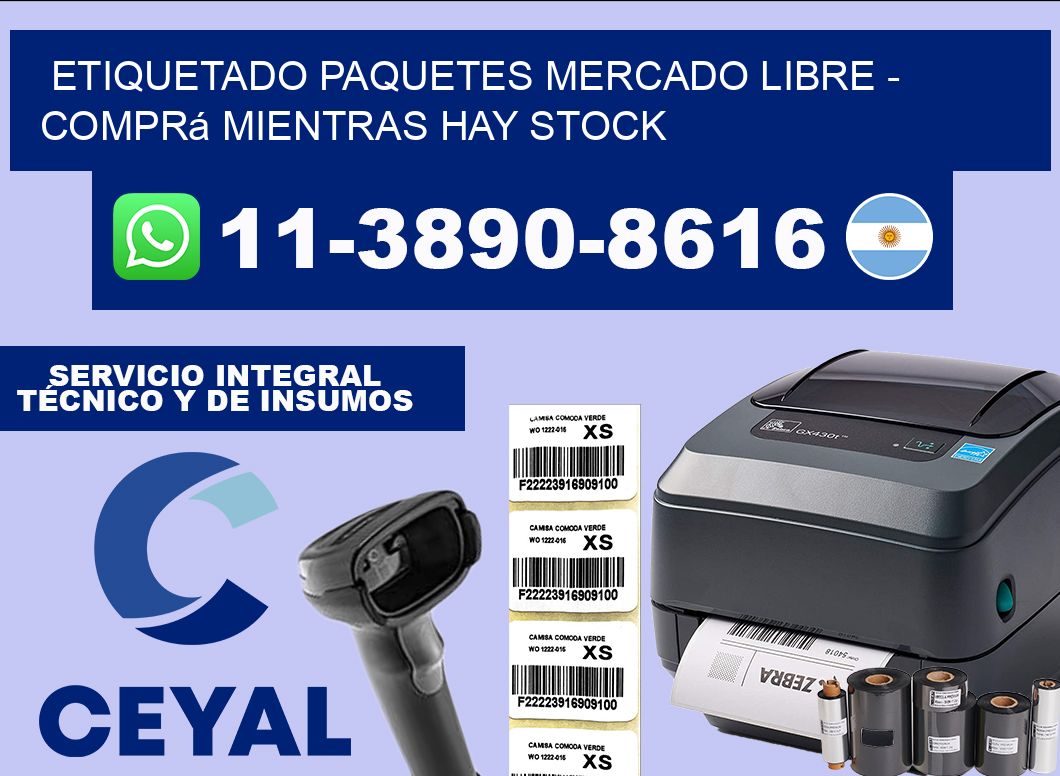 etiquetado paquetes mercado libre - Comprá mientras hay stock