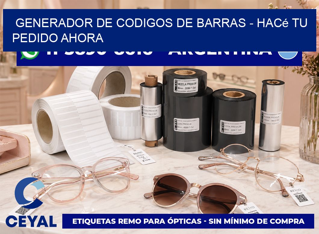 generador de codigos de barras - Hacé tu pedido ahora