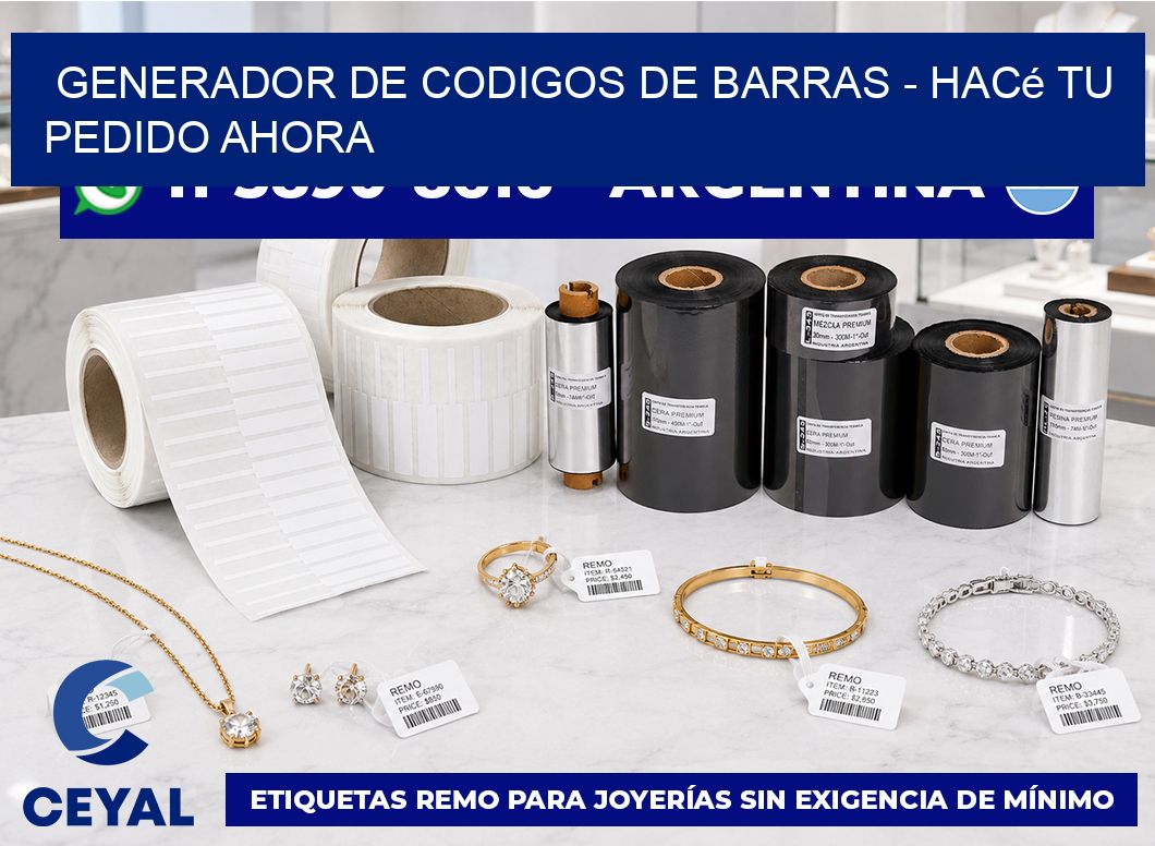 generador de codigos de barras - Hacé tu pedido ahora