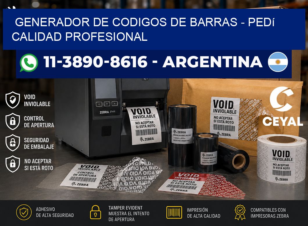 generador de codigos de barras - Pedí calidad profesional