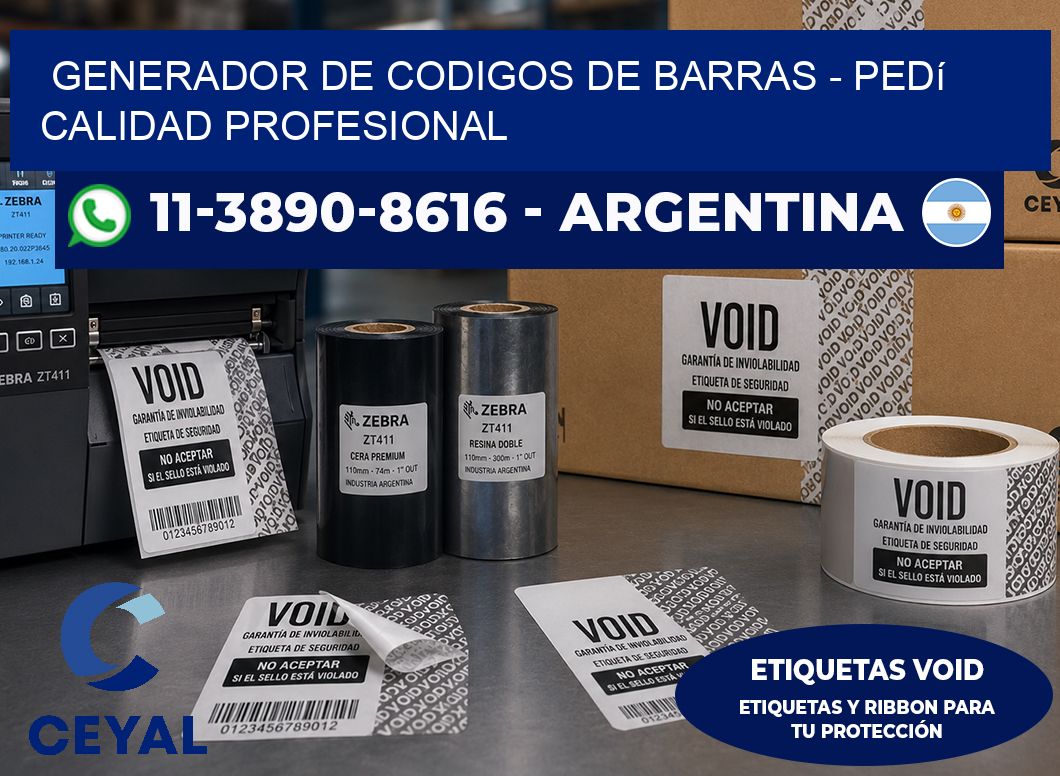 generador de codigos de barras - Pedí calidad profesional