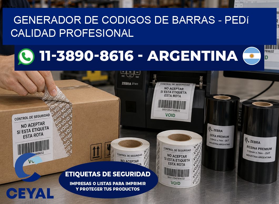 generador de codigos de barras - Pedí calidad profesional