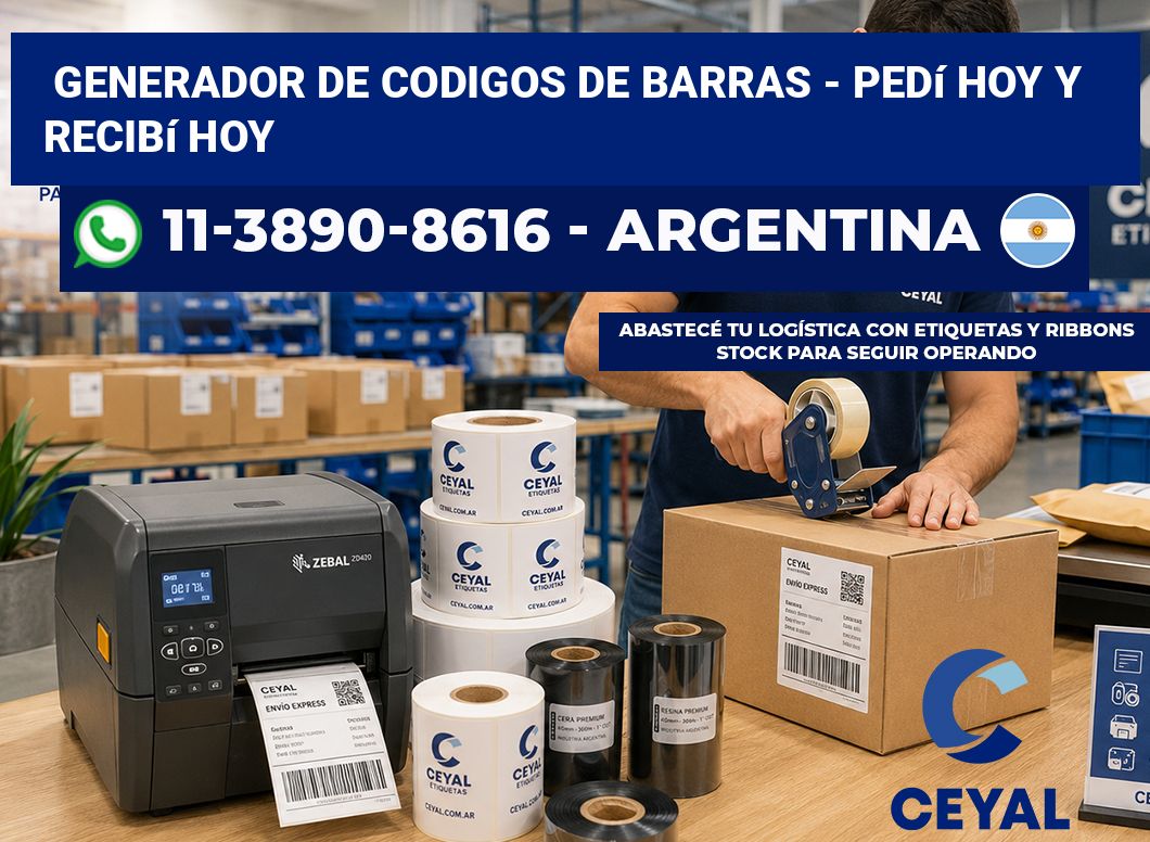 generador de codigos de barras - Pedí hoy y recibí hoy