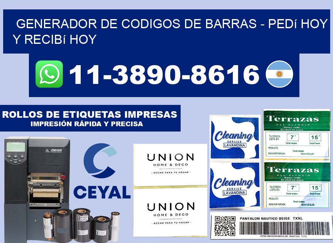 generador de codigos de barras - Pedí hoy y recibí hoy