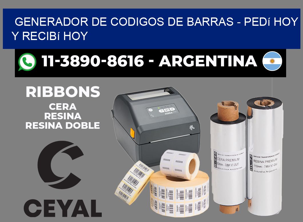 generador de codigos de barras - Pedí hoy y recibí hoy