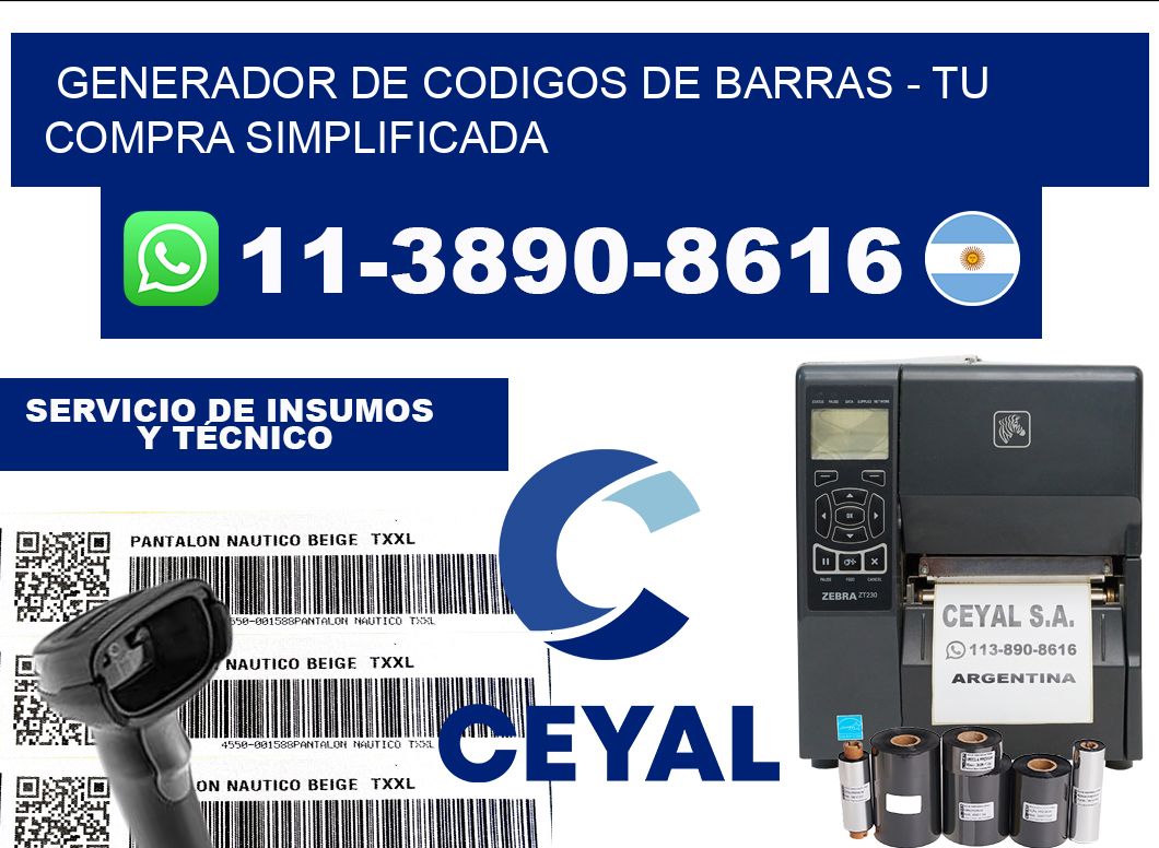 generador de codigos de barras - Tu compra simplificada