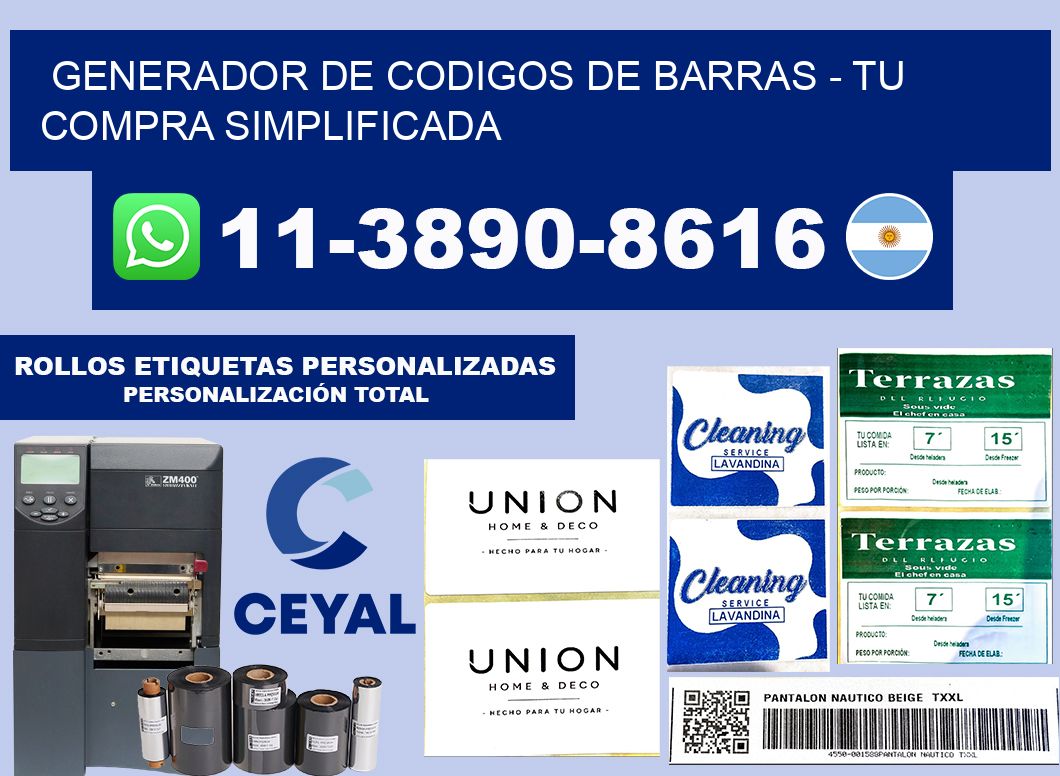 generador de codigos de barras - Tu compra simplificada
