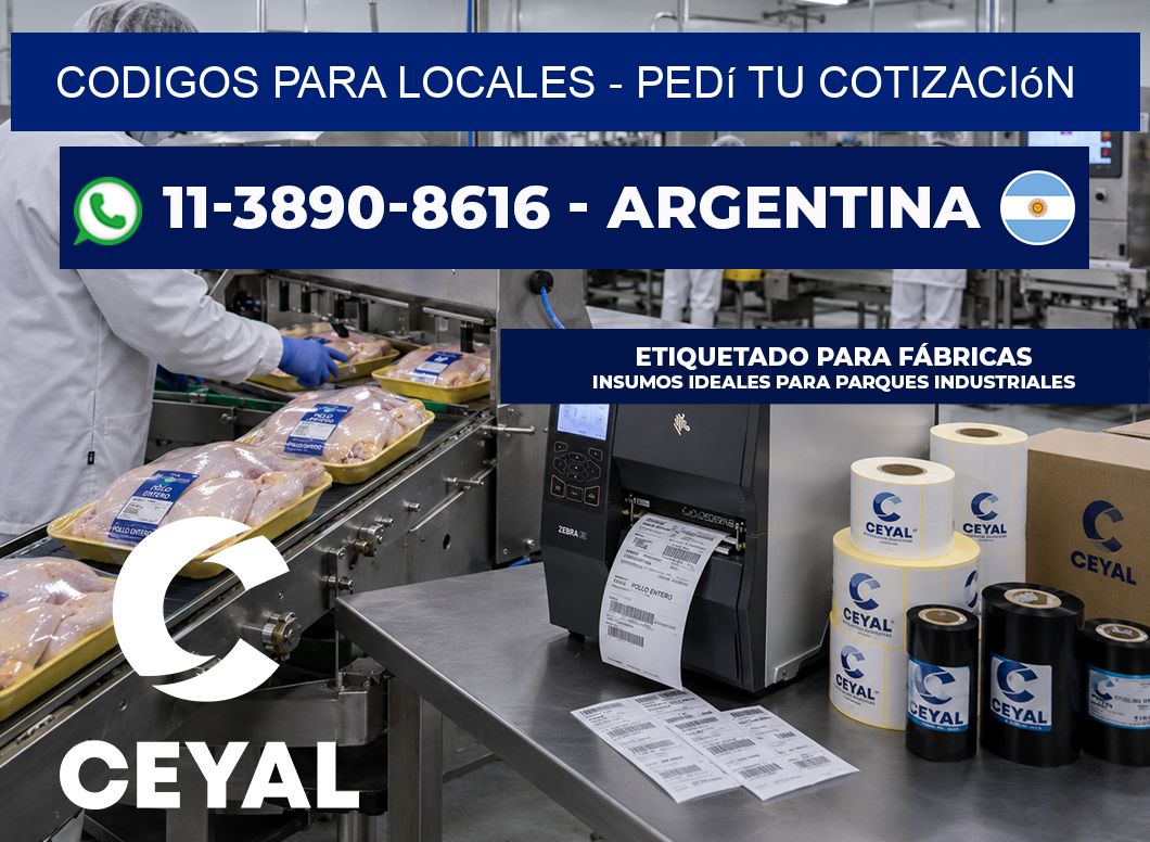 Codigos para locales – Pedí tu cotización