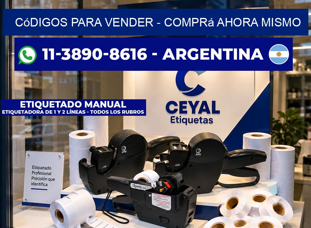 Códigos para vender - Comprá ahora mismo