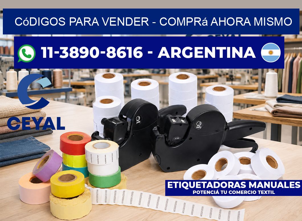 Códigos para vender - Comprá ahora mismo