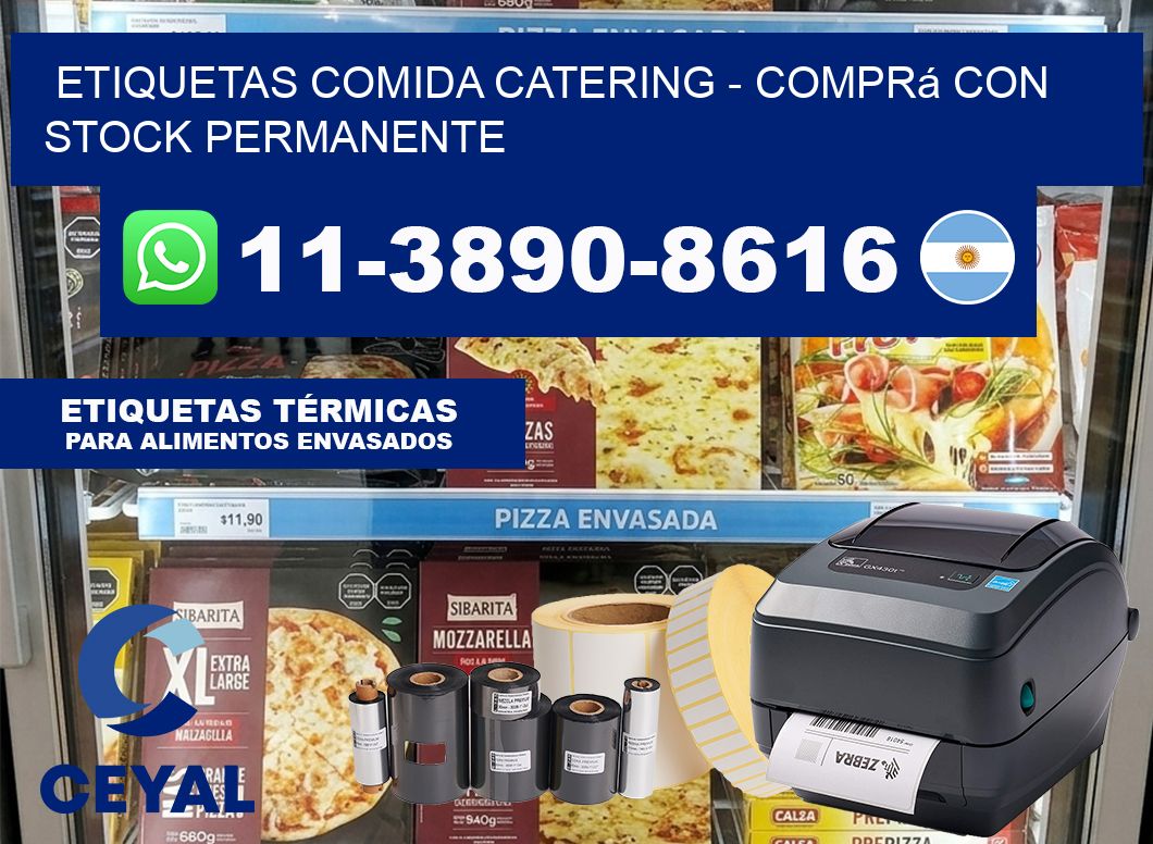 ETIQUETAS COMIDA CATERING - Comprá con stock permanente