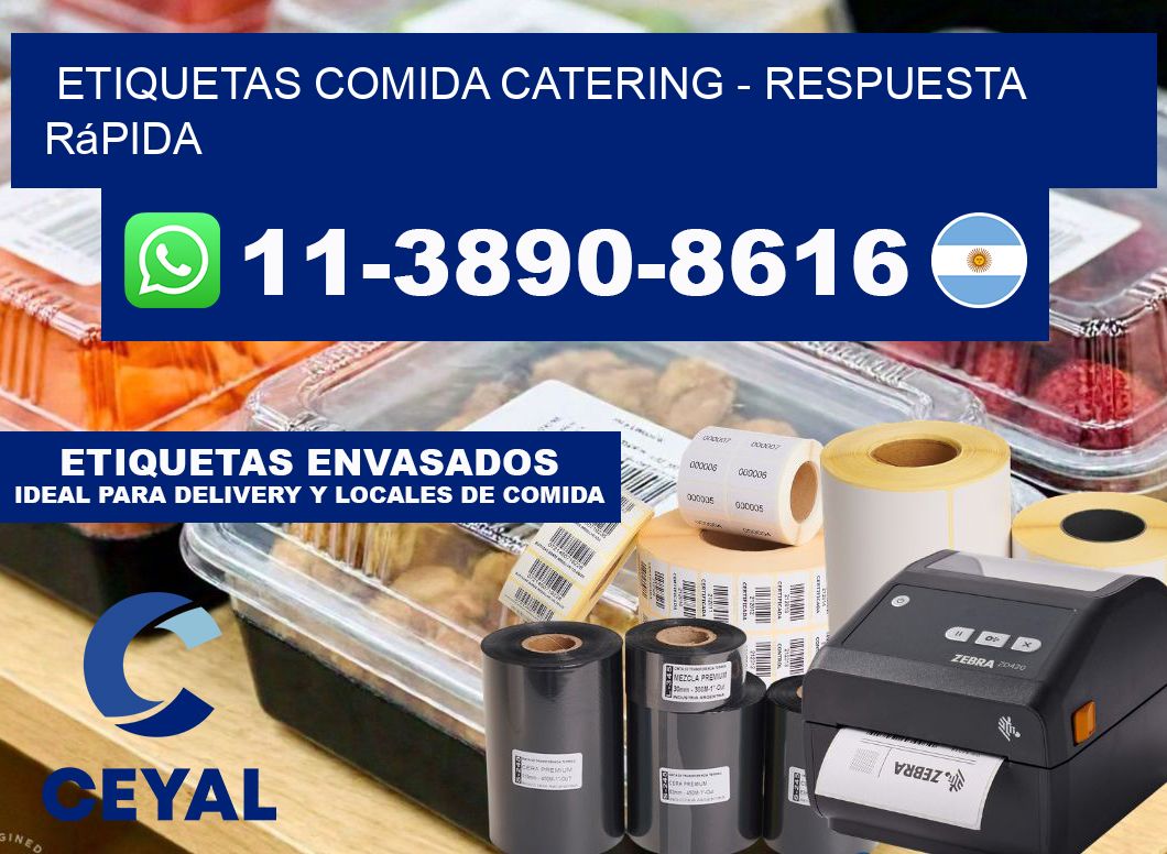 ETIQUETAS COMIDA CATERING - Respuesta rápida